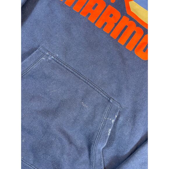 Marmot Sweatshirt Hoodie Mens Medium Blue Graphic Logo Outdoor Streetwear Casual - Picture 2 of 6